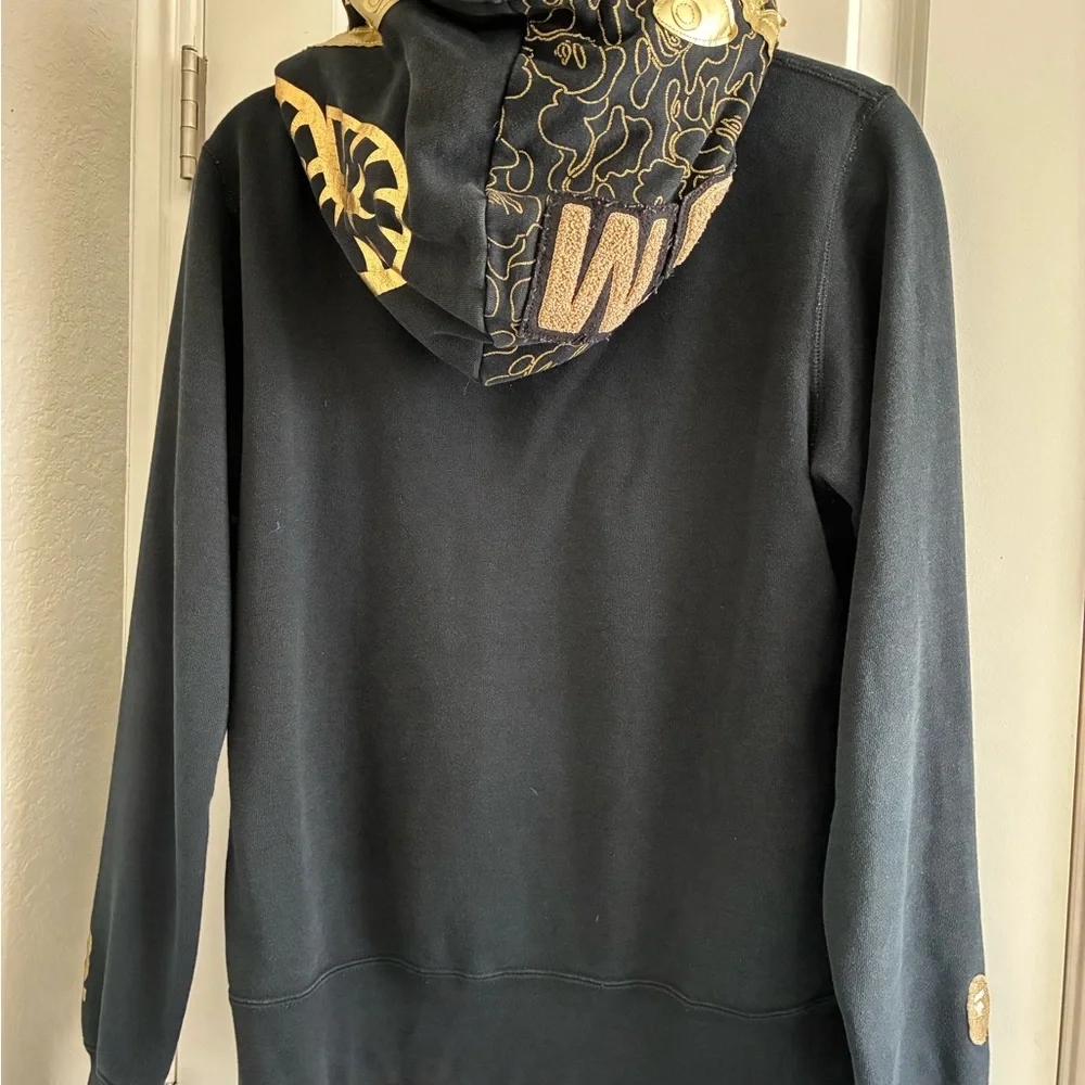 Bape 23rd Anniversary Gold Shark zip up hoodie in Black. - Picture 4 of 8